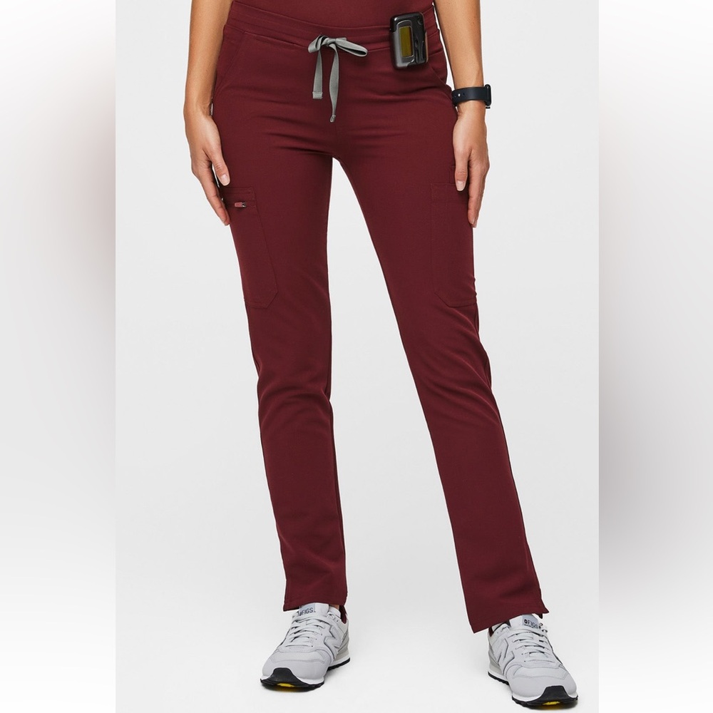 Figs Womens Burgundy Yola Scrub Pants